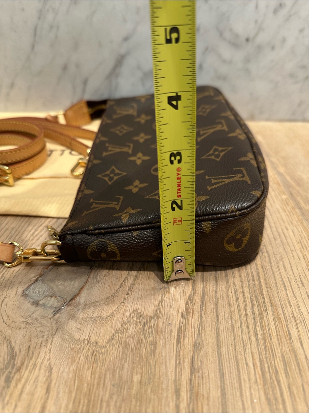 Louis Vuitton Monogram Pochette with additional Crossbody strap - Picture 12 of 16